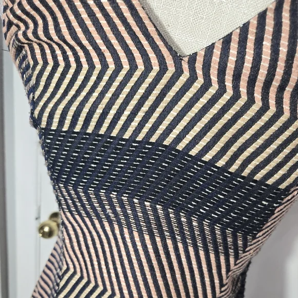 Skies Are Blue A Line Dress Multi Stripe Detail Sz Xs - Picture 8 of 13